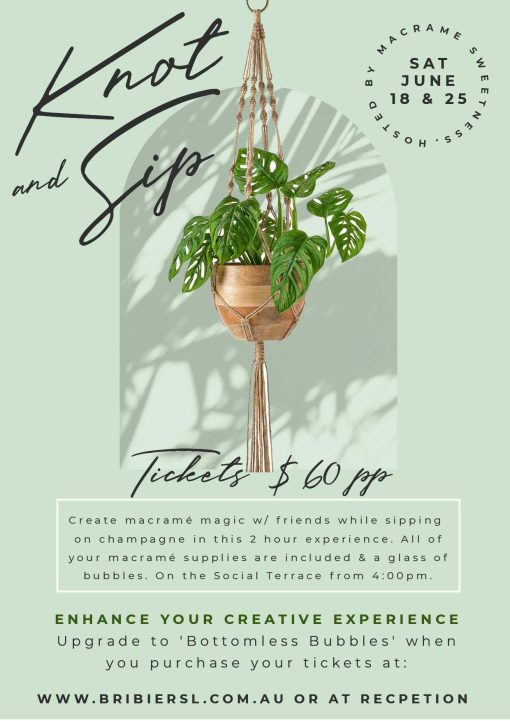 Knot & Sip - June 18th - Bottomless Bubbles